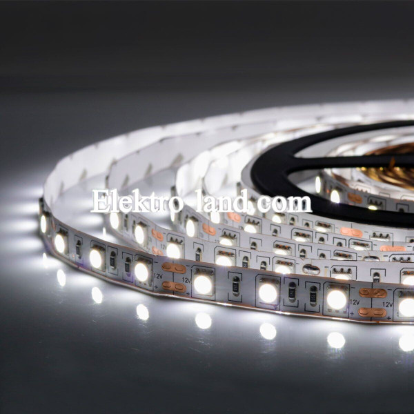 Светодиодная лента  белый цвет OEM ST-12-5050-60-CW-65-V2 влагозащищенная, 1м
